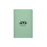 Conjunto Tomada 20A Horizontal 4x2 - Novara Siciliano Cromado